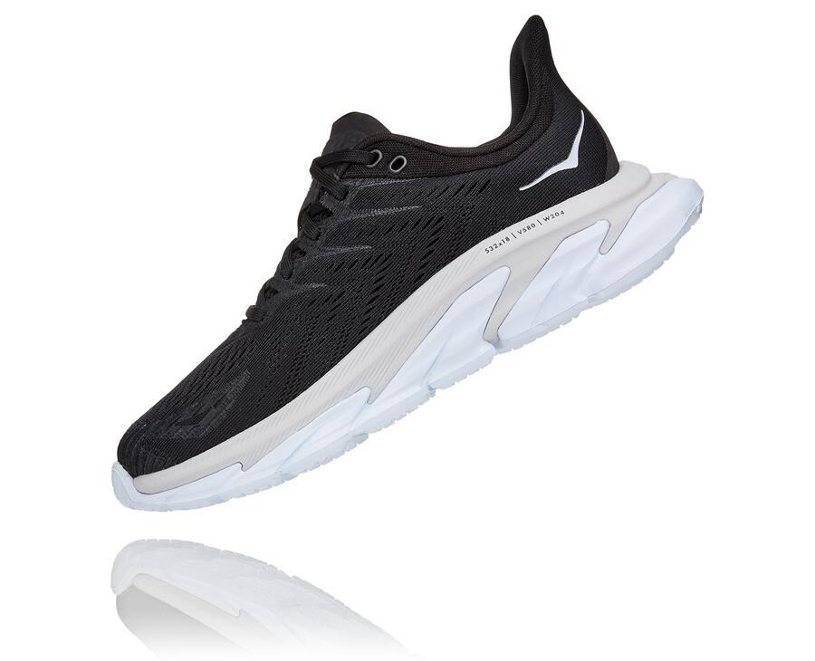 Hoka One One Koşu Ayakkabısı Kadın Siyah/Beyaz - Clifton Edge - BE9347658